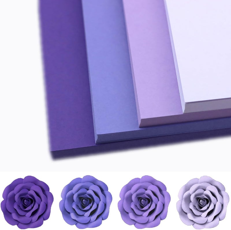 WEKOOSE 100 Sheets Purple Colored Cardstock, Art Kraft Cover Stock Paper, 65lb/175GSM for Card Construction Making, Scrapbooking, Printing, Quilling and Crafts DIY 4 Shades, 25 Sheet Each Color - Image 5
